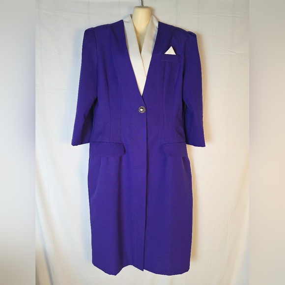 Vintage Studio I Purple Women's Blazer Midi Dress - Picture 1 of 5